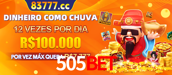 Banner do programa de recompensas Recomende para amigos do 505BET, detalhando os bônus por convidar amigos, com prêmios que chegam a R$288.888.